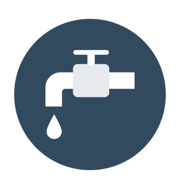 Musluk düz vektör simgesi