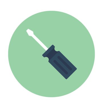 Tornavida Düz Vektör Simgesi