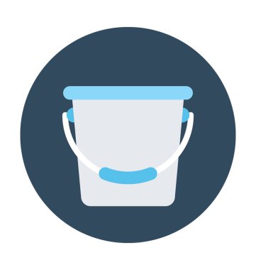 Kova düz vektör simgesi