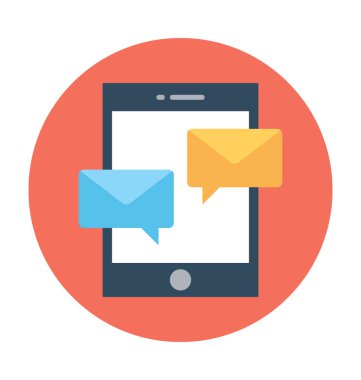 Mobil sohbet vektör simgesi