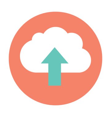 bulut gönderme vektör simgesi