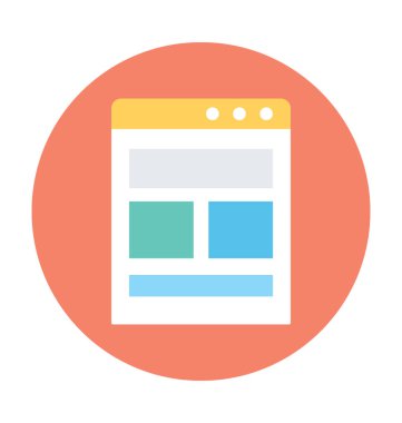 Web düzen vektör simgesi