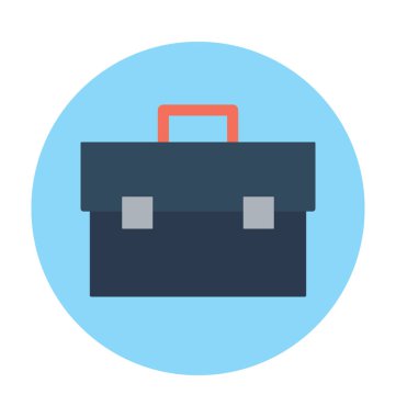 Portföy düz vektör simgesi