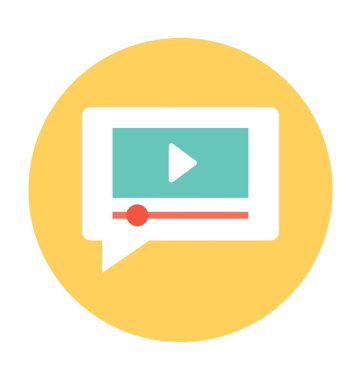 Video mesajı vektör simgesi