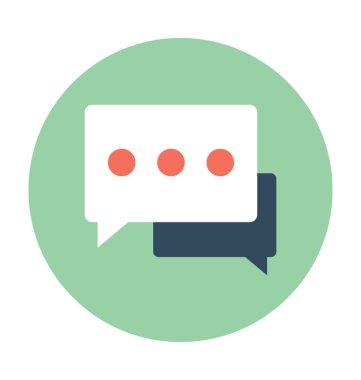 Düz vektör simge sohbet