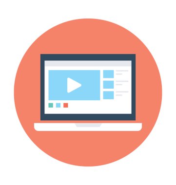 Video akış vektör simgesi