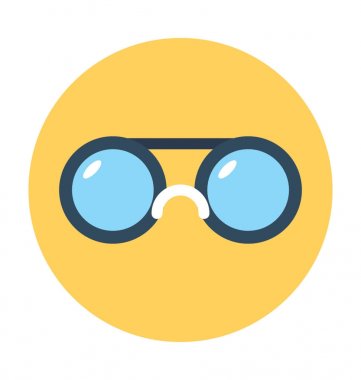 dürbünler düz vektör simgesi