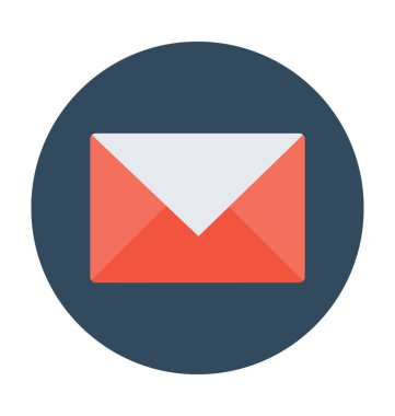 Zarf düz vektör simgesi