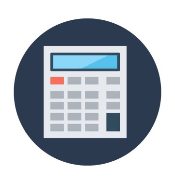 hesap makinesi düz vektör simgesi