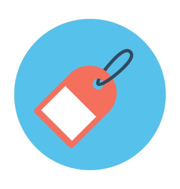 Etiketi düz vektör simgesi