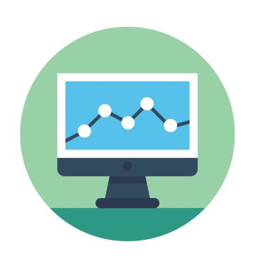 Ekonomi grafik vektör simgesi