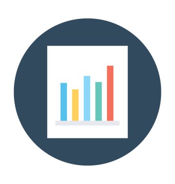 Grafik rapor vektör simgesi