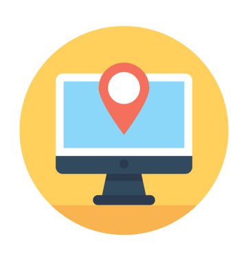 Online harita vektör simgesi