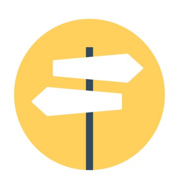 işaret direği düz vektör simgesi