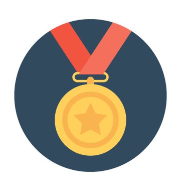 Madalya düz vektör simgesi