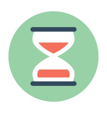 kum saati düz vektör simgesi