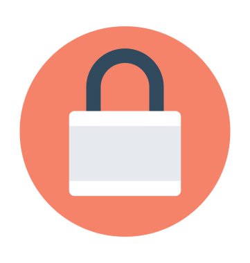 düz vektör simgesini kilitle