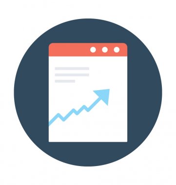 Grafik rapor vektör simgesi