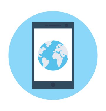 Mobil Internet vektör simgesi