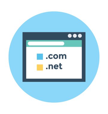 Web etki alanı vektör simgesi