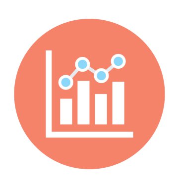 Diyagram düz vektör simgesi