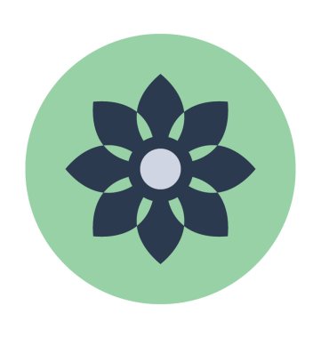 Çin çiçek vektör simgesi