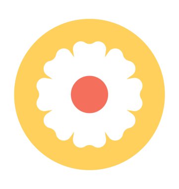 Aster düz vektör simgesi