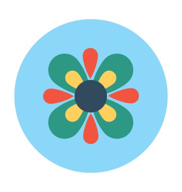 Düğün çiçeği çiçek vektör simgesi