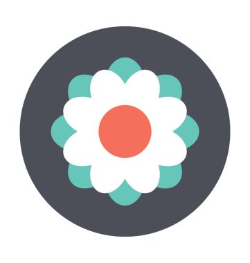 Çiçek Düz Vektör Simgesi