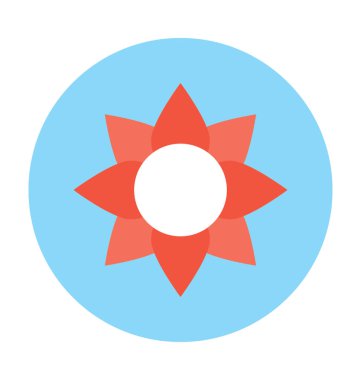 Çiçek Düz Vektör Simgesi