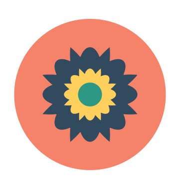 Çin çiçek vektör simgesi