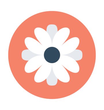 Gerbera düz vektör simgesi