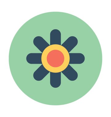 Çiçek Düz Vektör Simgesi