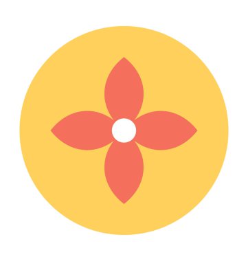 Bloodroot düz vektör simgesi