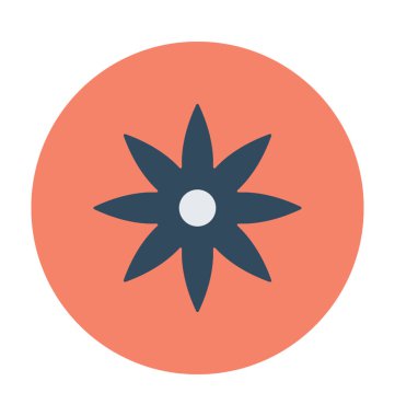 Çiçek Düz Vektör Simgesi