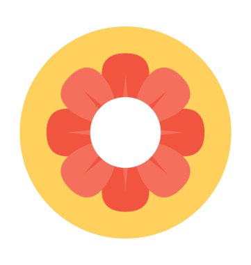 Amaryllis düz vektör simgesi