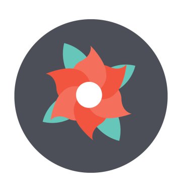 Nergis düz vektör simgesi