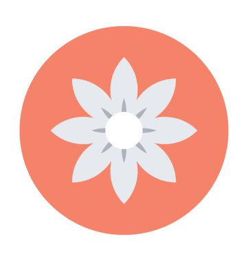 Kousa çiçek vektör simgesi