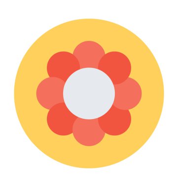 Dekoratif çiçek vektör simgesi