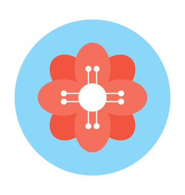 Amaryllis düz vektör simgesi