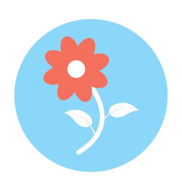 Rosebud düz vektör simgesi