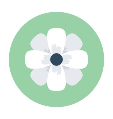 Amaryllis düz vektör simgesi