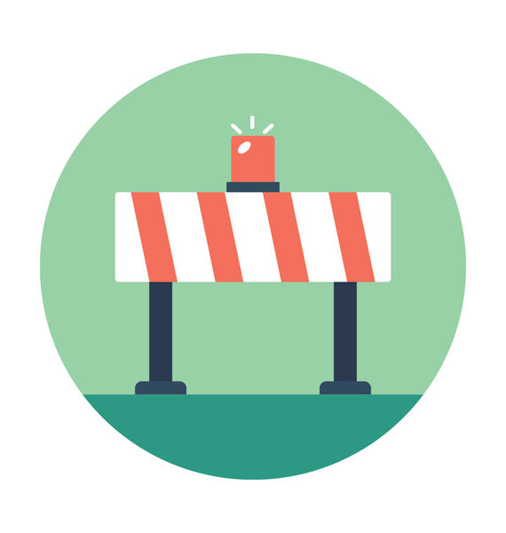 Traffic Barrier Vector Icon