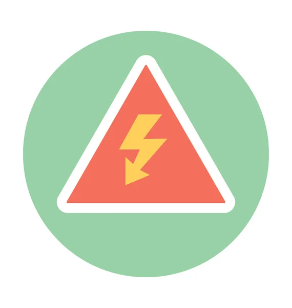 Voltage Warning Vector Icon — Stock Vector