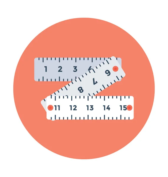 Icône Vectorielle Mesure Mètre — Image vectorielle