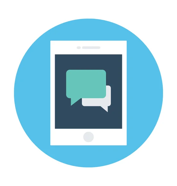 Mobile Chat Vector Icon — Stock Vector