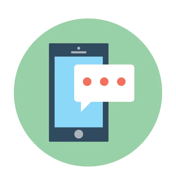 Mobile Chatting Vector Icon — Stock Vector