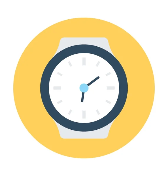 Wristwatch Flat Vector Icon — Stock Vector