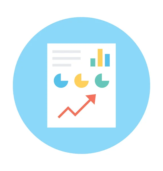 Gráfico Informe Vector Icono — Archivo Imágenes Vectoriales