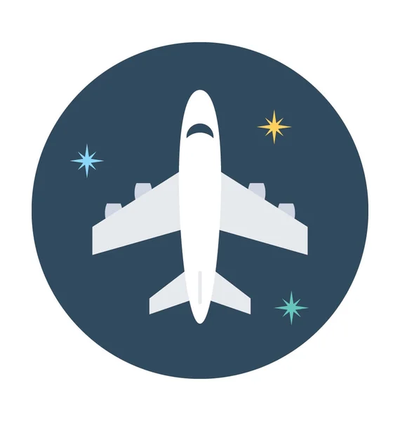 Avião Flat Vector Icon —  Vetores de Stock